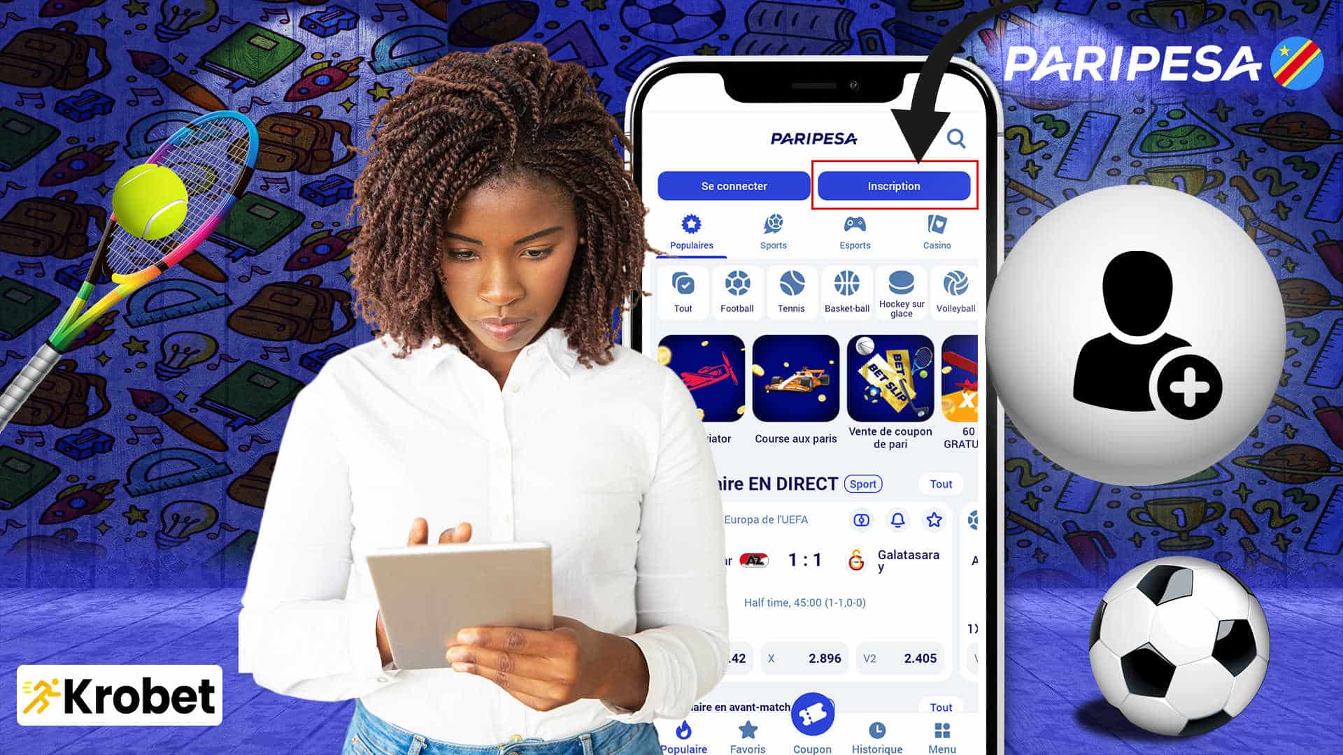 Inscription sur Paripesa RDC