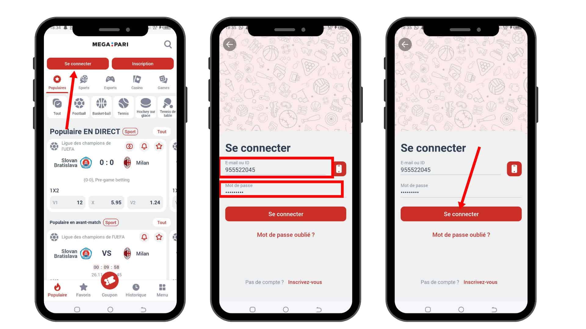 Megapari Cameroun connexion