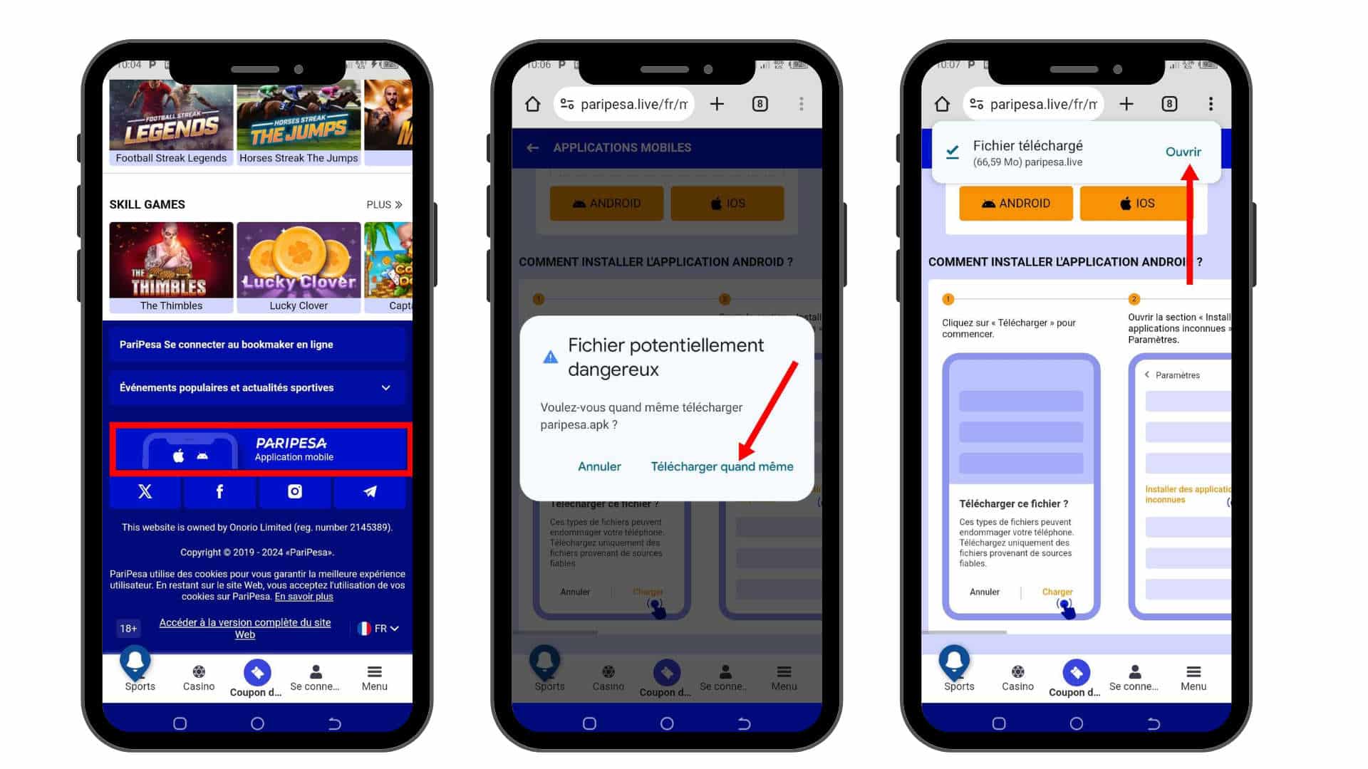 Comment télécharger Paripesa RDC APK sur Android