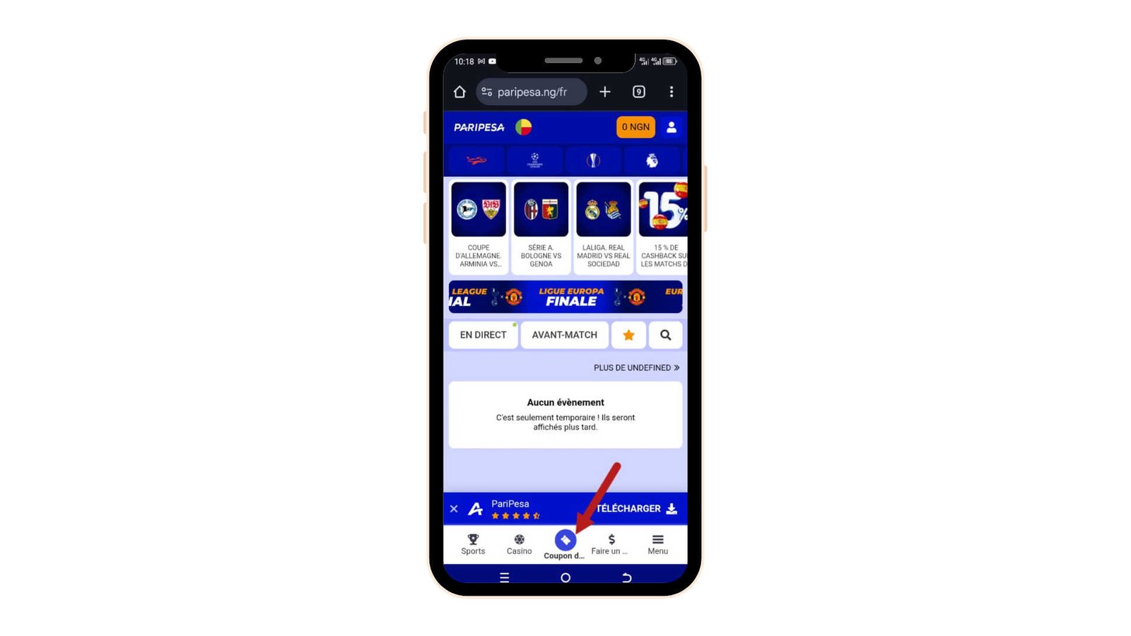 Comment vérifier un coupon Paripesa